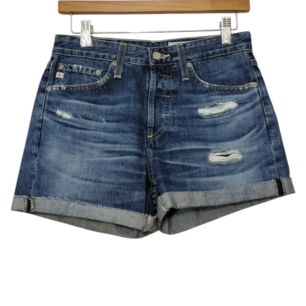 AG Adriano‎ Goldschmied Women's The Alex Vintage Boyfriend Denim Shorts Size 24R